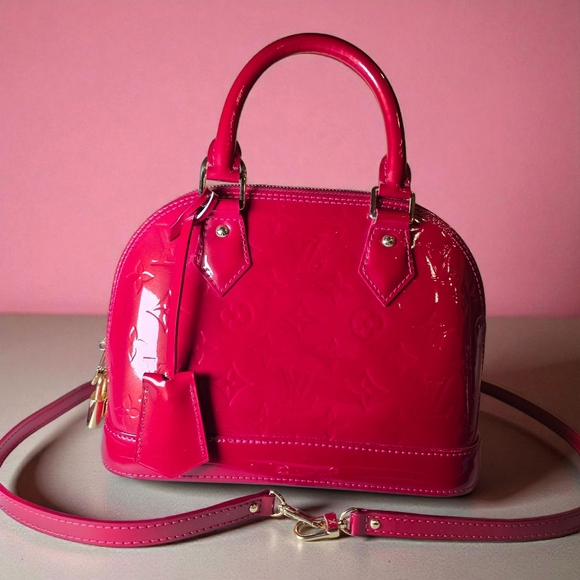 Louis Vuitton Handbags - Louis Vuitton Alma BB Mini Crossbody Bag Red Vernis Leather